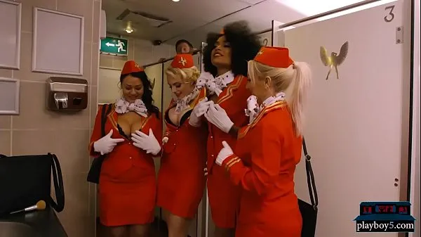 Big Black flight attendant fucks a frequent flyer in a toilet fresh Videos
