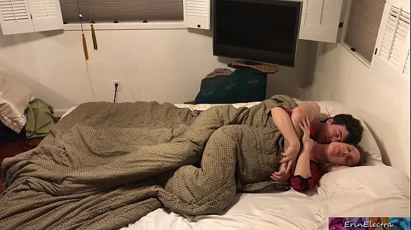 Big Stepson and stepmom get in bed together and fuck while visiting family - Erin Electra fresh Videos