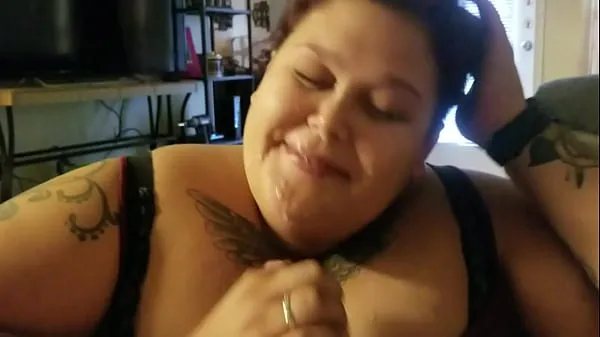 Big Bbw wife sucks my cock and lets me cum on her face fresh Videos