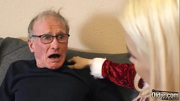 Grandpa penetrates teen girlfriend's pussy and she sucks his cock