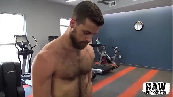 Big Hairy stud tugs his cock after the gym fresh Videos