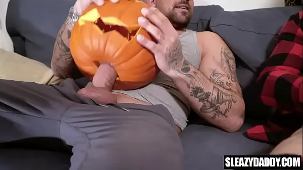 Big DadCreep - Stepdad and stepson fuck pumpkins on halloween fresh Videos
