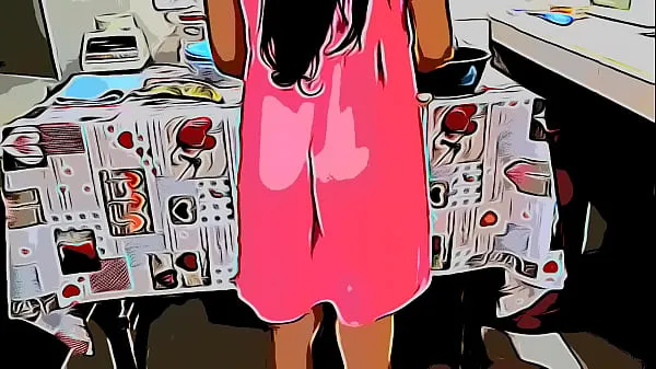 Big Uncle in Law Takes Advantage of his Niece in Law while she is Cooking Alone at Home Part 2 - Cartoon Version fresh Videos