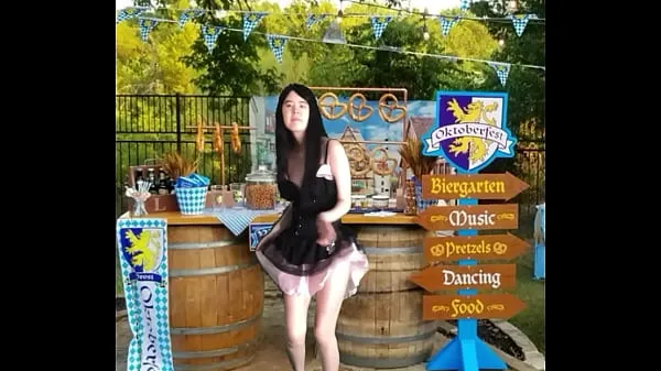 Video besar Bavarian Oktoberfest for sexy Chinese teen Alexandria Wu segar