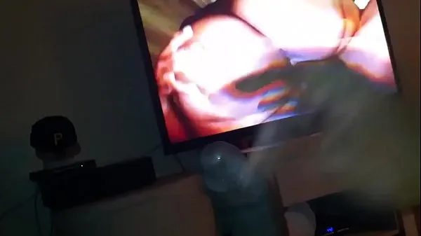 Video besar Man jacking off. Cum porn big dick black man hard cock segar