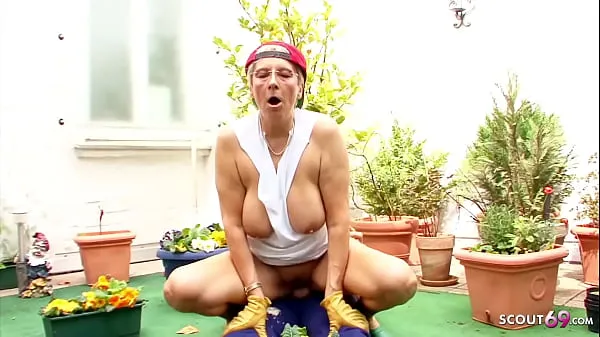 Big German Grandma with Huge Boobs seduce to Fuck in her Garden fresh Videos