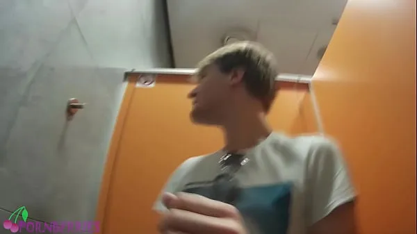 Big Young gay colleagues came to shopping mall toilet for fun fresh Videos