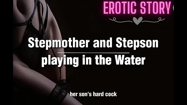 Μεγάλα Stepmother and Stepson playing in the Water φρέσκα βίντεο