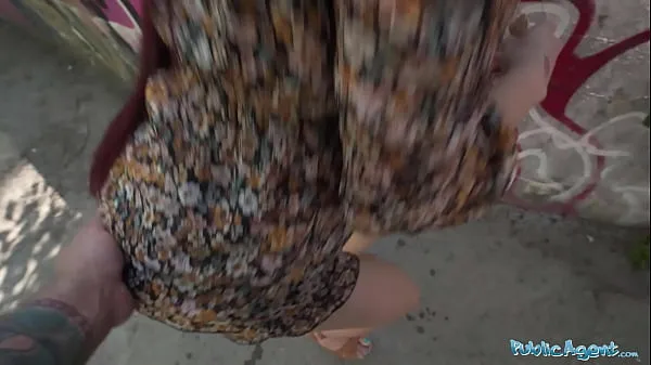 Big Public Agent MILF with bright red hair gets fucked stand up doggystyle outside fresh Videos