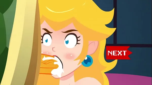 Big Princess Peach Very sloppy blowjob, deep throat and Throatpie - Games fresh Videos